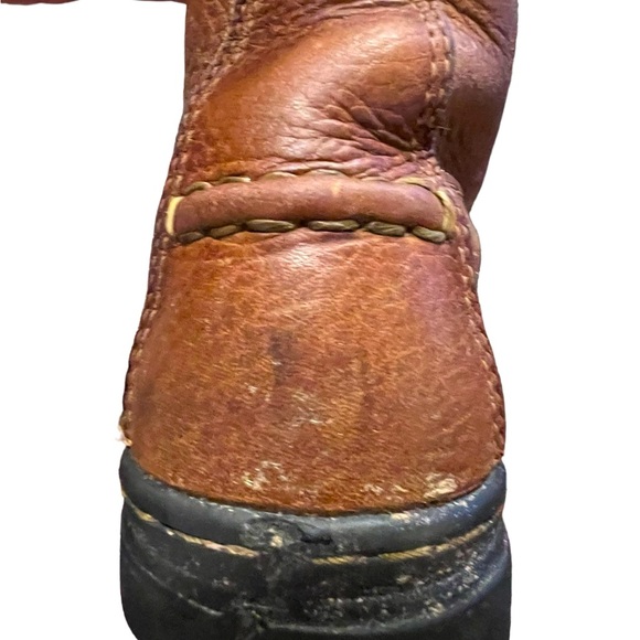 Justin LO991 Chip Brown Leather Lace-Up Moc Toe Chukka Boots Women US 8 medium - Picture 11 of 15